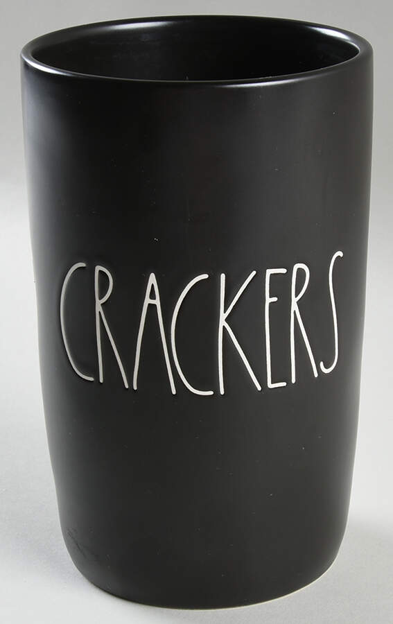 Farmhouse Black Cracker Jar No Lid by Magenta-1
