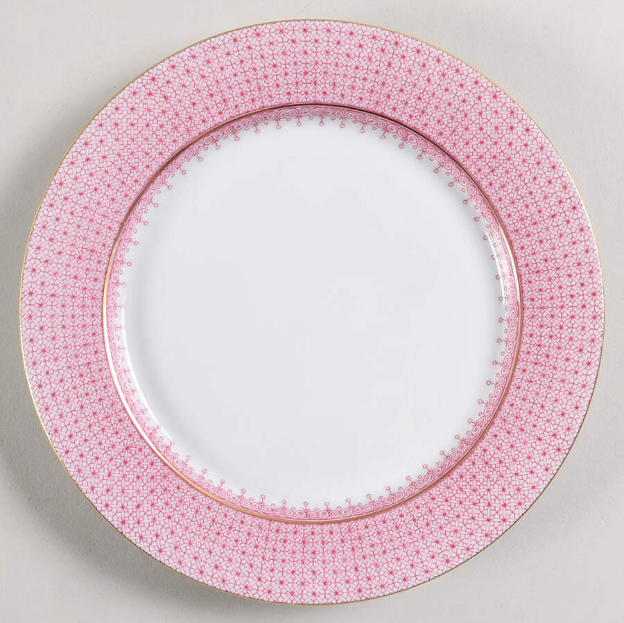 Pink Lace Bread & Butter Plate by Mottahedeh-1