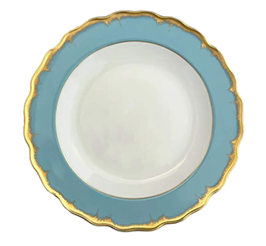 Chelsea Feather Gold Dinner Plate by Mottahedeh-1