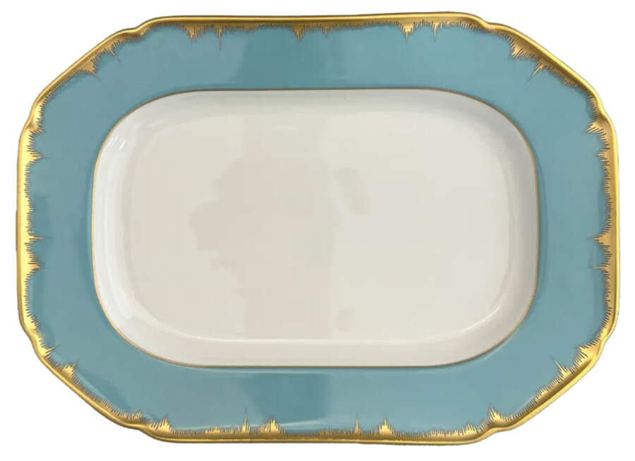 Chelsea Feather Gold 11" Cookie Platter by Mottahedeh-1