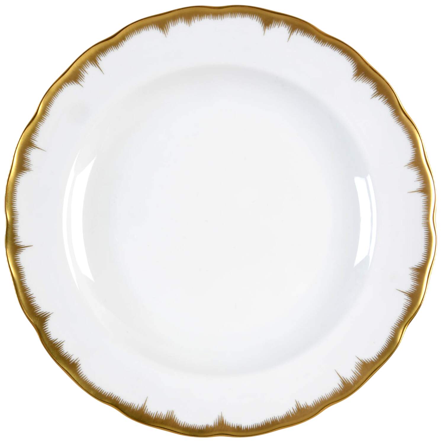 Chelsea Feather Gold Dinner Plate by Mottahedeh-1