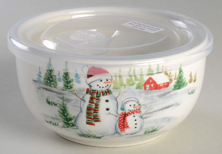 MXE36 32 Oz Round Plastic Microwave Bowl w/Vent Lid by Maxcera Corp-1