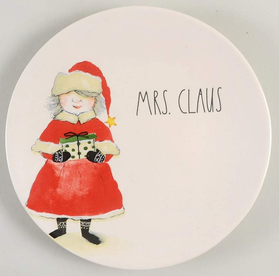 Mr and Mrs Claus Salad Plate by Magenta-1