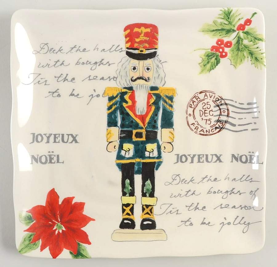 Nutcracker Square Salad Plate by Maxcera Corp-1