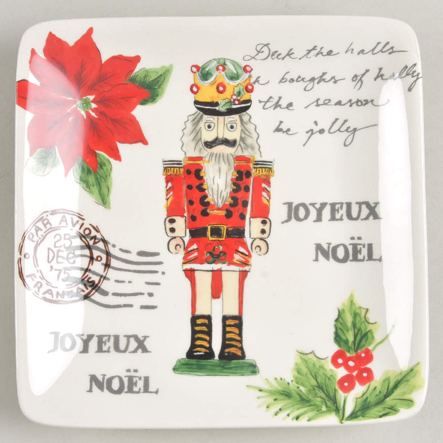 Nutcracker Square Appetizer Plate by Maxcera Corp-1