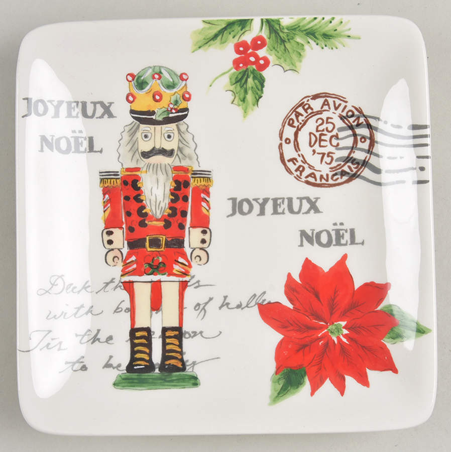 Nutcracker Square Appetizer Plate by Maxcera Corp-1