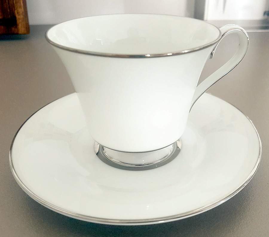 Argentine Footed Cup & Saucer Set by Miyako-1