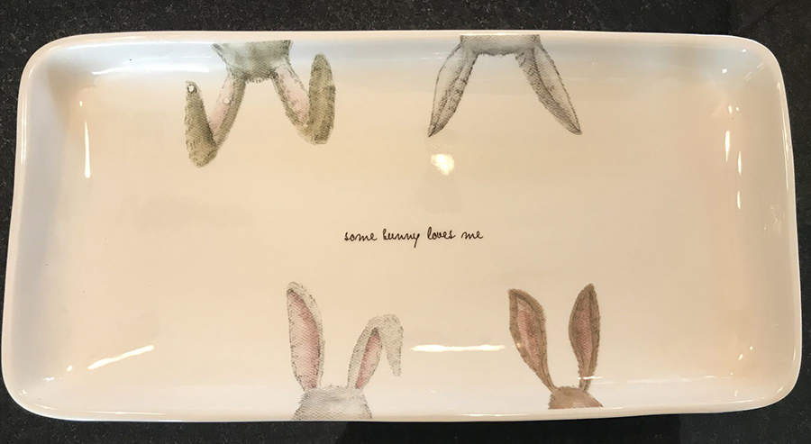 Easter Bunny Ears 13" Rectangular Tray by Magenta-1