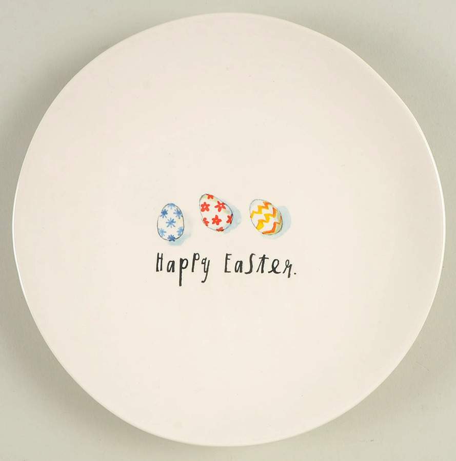 Happy Easter (Small Eggs) Salad Plate by Magenta-1