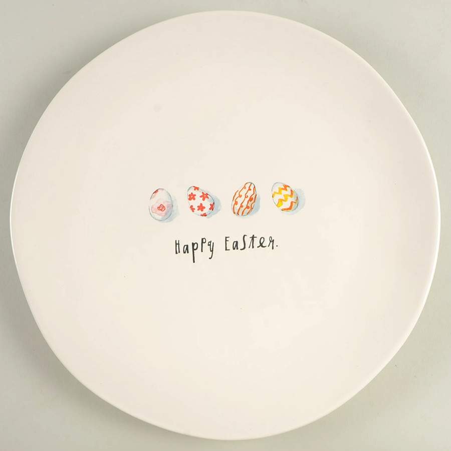 Happy Easter (Small Eggs) Dinner Plate by Magenta-1