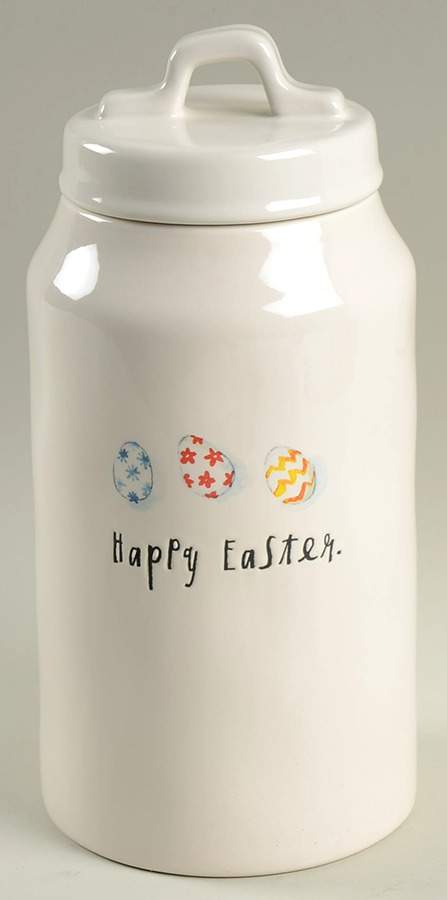 Happy Easter (Small Eggs) Large Canister & Lid by Magenta-1