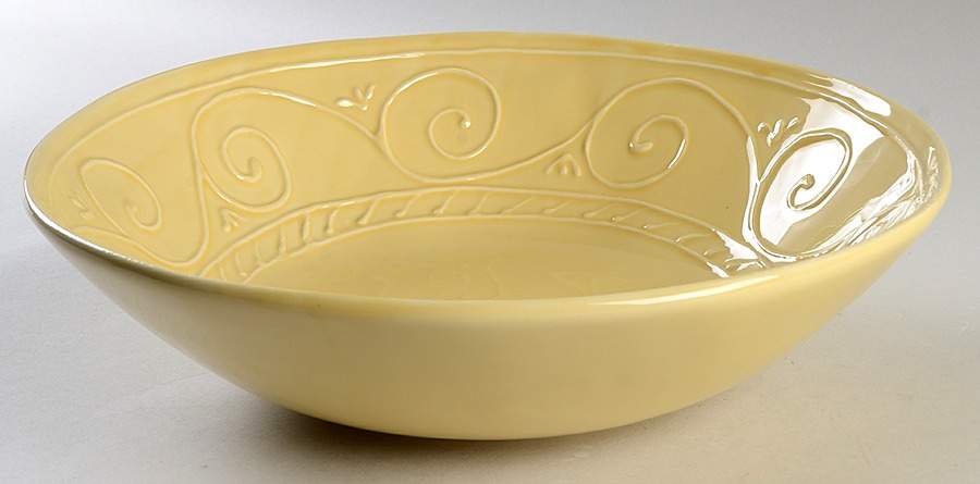 MLJ12 Buttercream 12" Round Serving Bowl by Maioliche Jessica-1