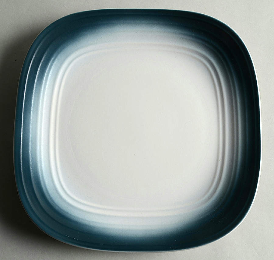 Swirl Square Ombre Blue Dinner Plate by Mikasa-1