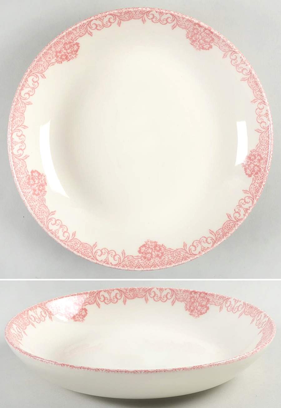 M2A43 Pink 8" Soup/Pasta Bowl by Matceramica-1