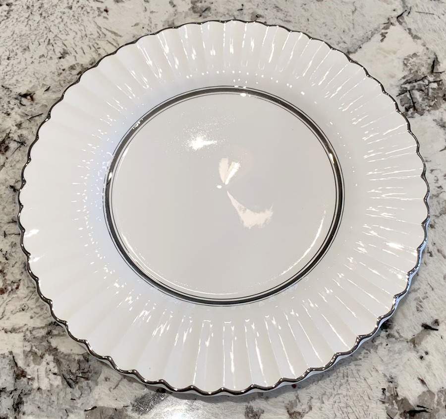 Silver Swirl Dinner Plate by J & G Meakin-1