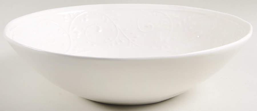 MLJ19 White 12" Round Serving Bowl by Maioliche Jessica-1