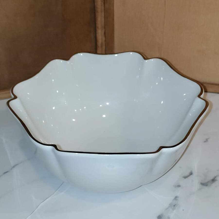 Baroque 8" Round Vegetable Bowl by Martha Stewart-1