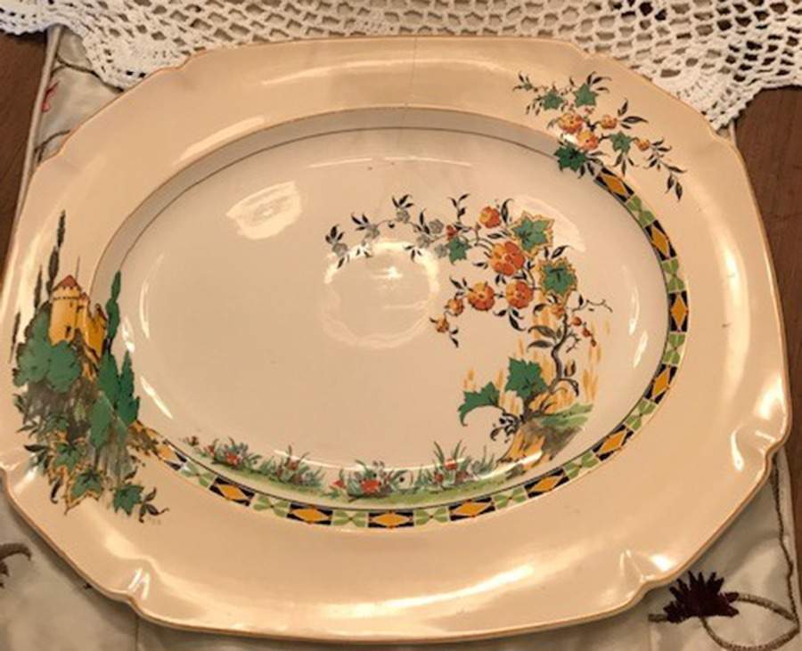Chateau Dinner Plate by John Maddock & Sons-1