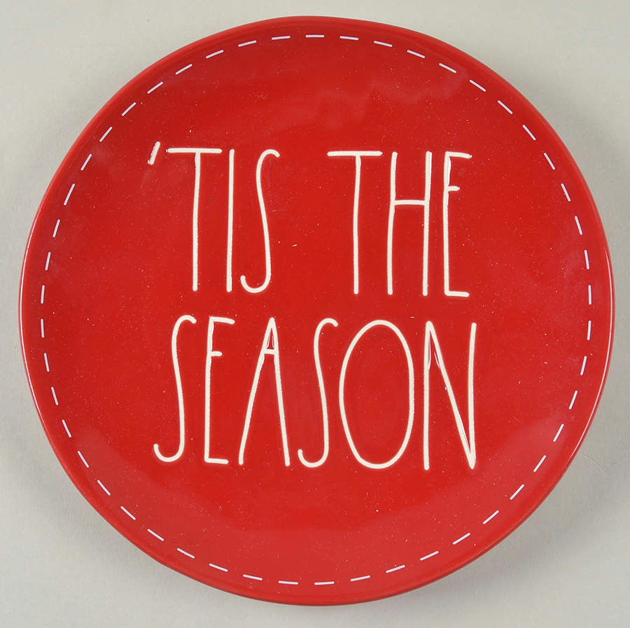 Farmhouse Holiday Stitch Salad Plate by Magenta-1