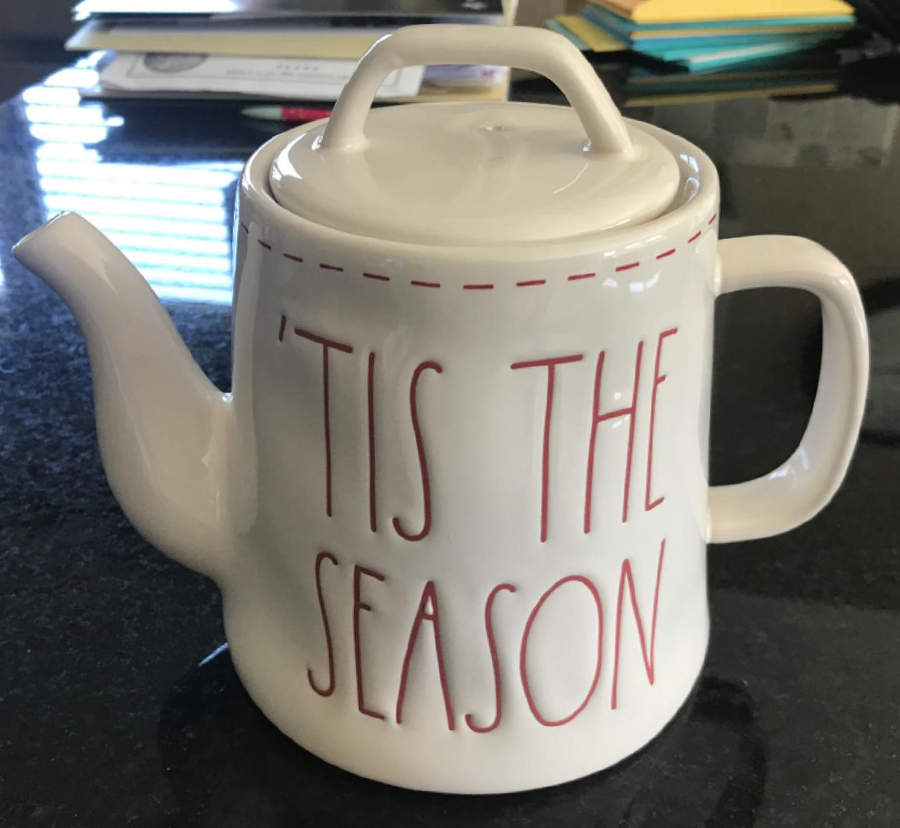 Farmhouse Holiday Stitch Teapot & Lid by Magenta-1