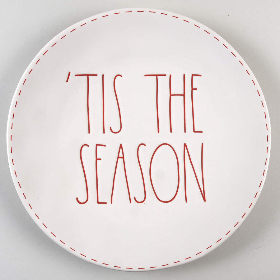 Farmhouse Holiday Stitch Dinner Plate by Magenta-1