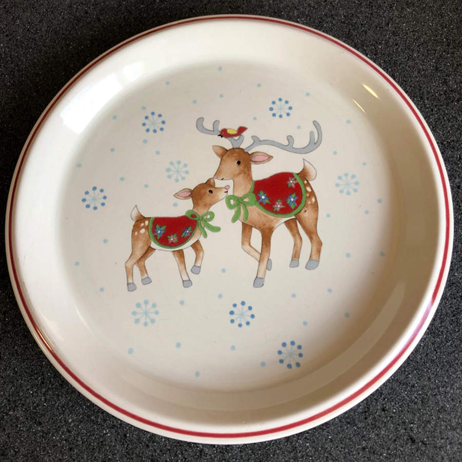 Dasher & Dancer Child's Plate by Mikasa-1