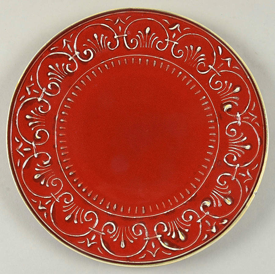 MLJ15 Rustic Red Dinner Plate by Maioliche Jessica-1