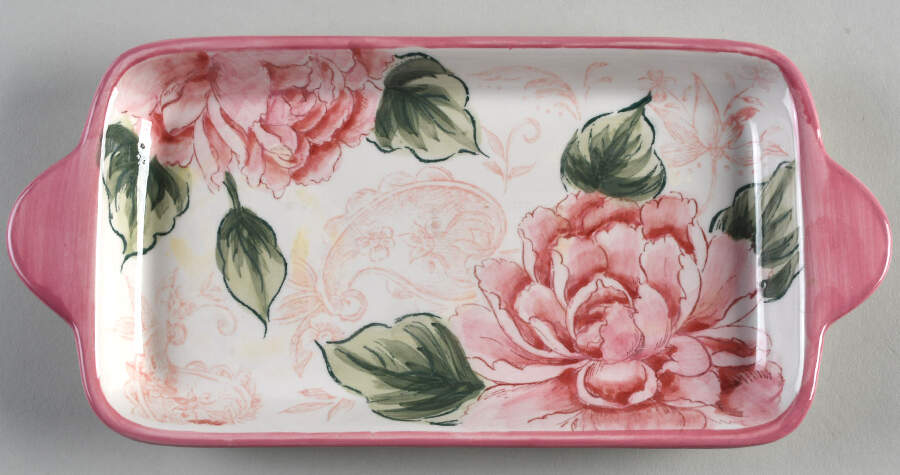 Paisley Peony 11" Handled Tray by Maxcera Corp-1