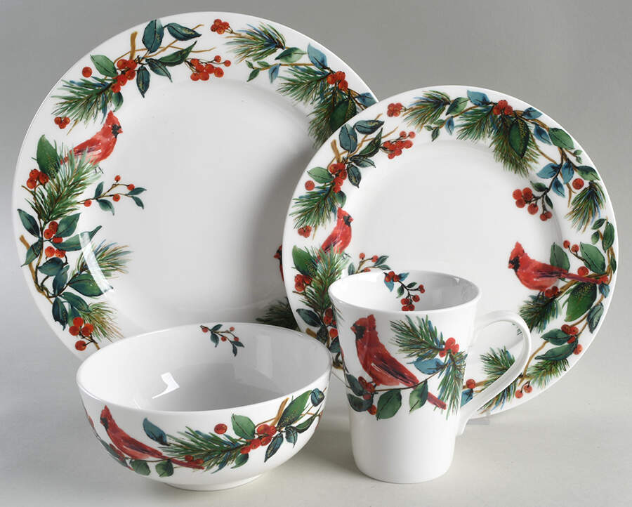 Winter Cardinal 4 Piece Place Setting by Mikasa-1
