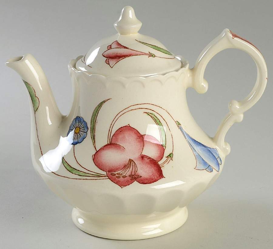 Flower Ballet-Not Disney-San Fernando Shape Teapot & Lid by Metlox - Poppytrail - Vernon-1