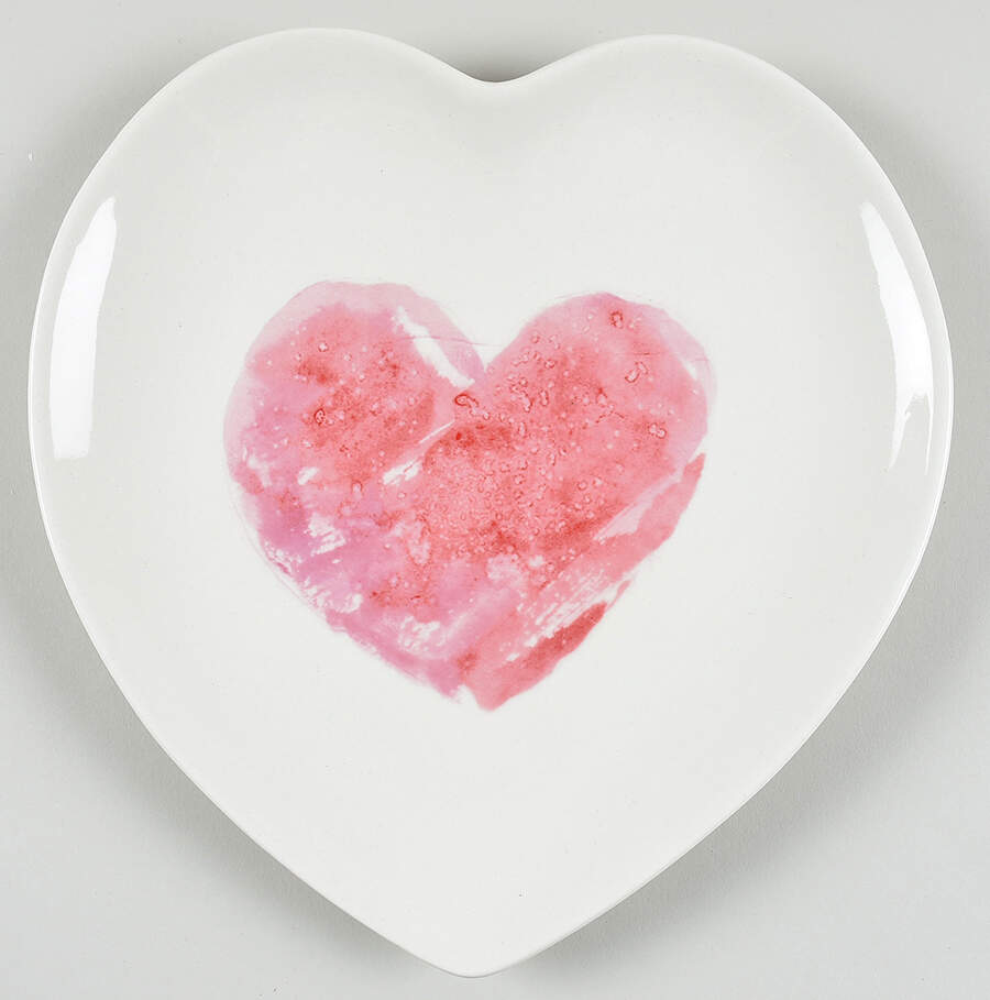 MXE63 Heart Shape Salad Plate by Maxcera Corp-1