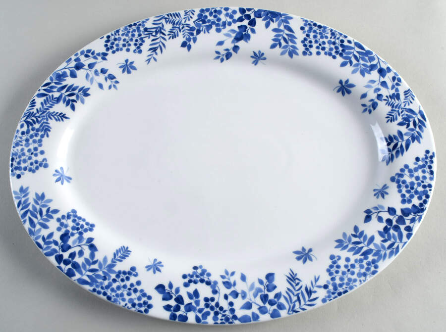 English Garden 16" Oval Serving Platter by Martha Stewart-1