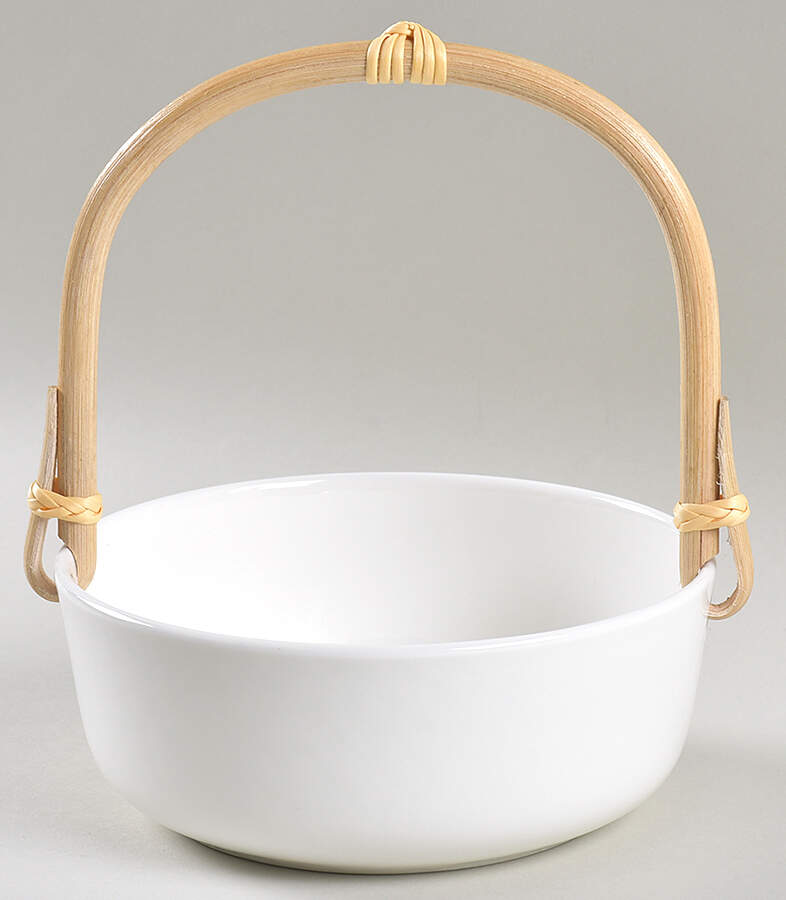 Samantha 7''-7 1/4'' Basket W/Bamboo Handle HC by Mikasa-1