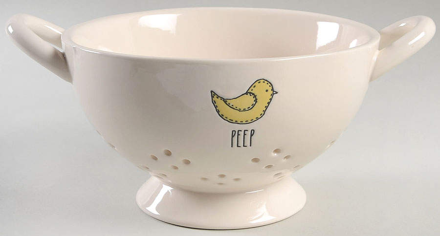 Easter Patch Ceramic Colander by Magenta-1