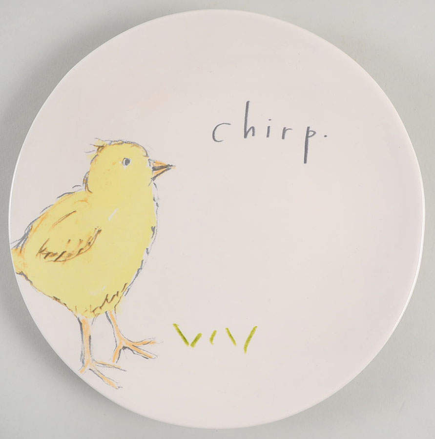 Happy Easter (Chirp, Crunch, Hop, Hunt) Salad/Dessert Plate by Magenta-1