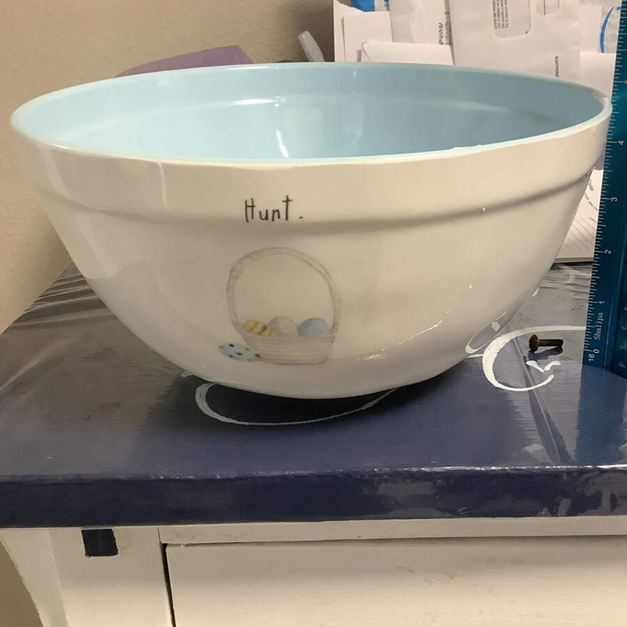 Happy Easter (Chirp, Crunch, Hop, Hunt) 10" Melamine Nesting Mixing Bowl by Magenta-1