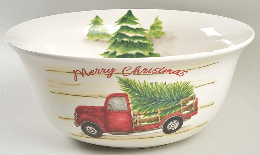 Merry Christmas 11" Round Serving Bowl by Maxcera Corp-1