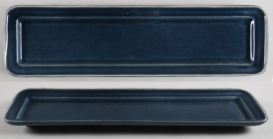 Portillo Blue 16" Rectangular Serving Platter by Martha Stewart-1
