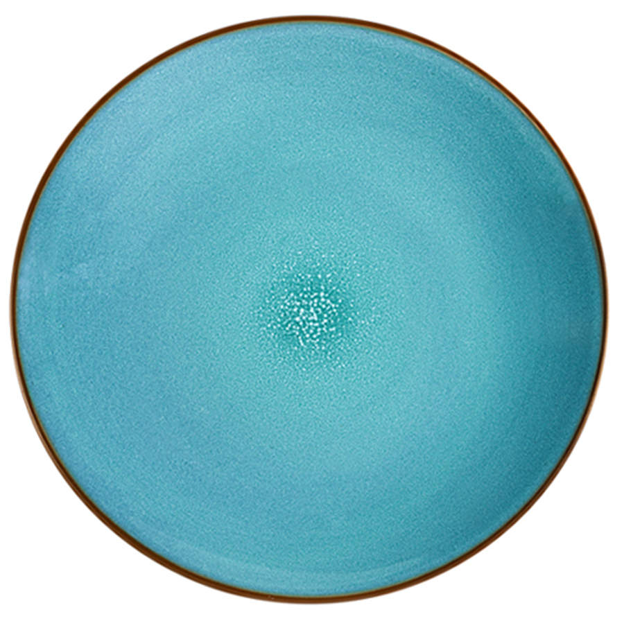 Feeling Turquoise Dinner Plate by Medard de Noblat-1