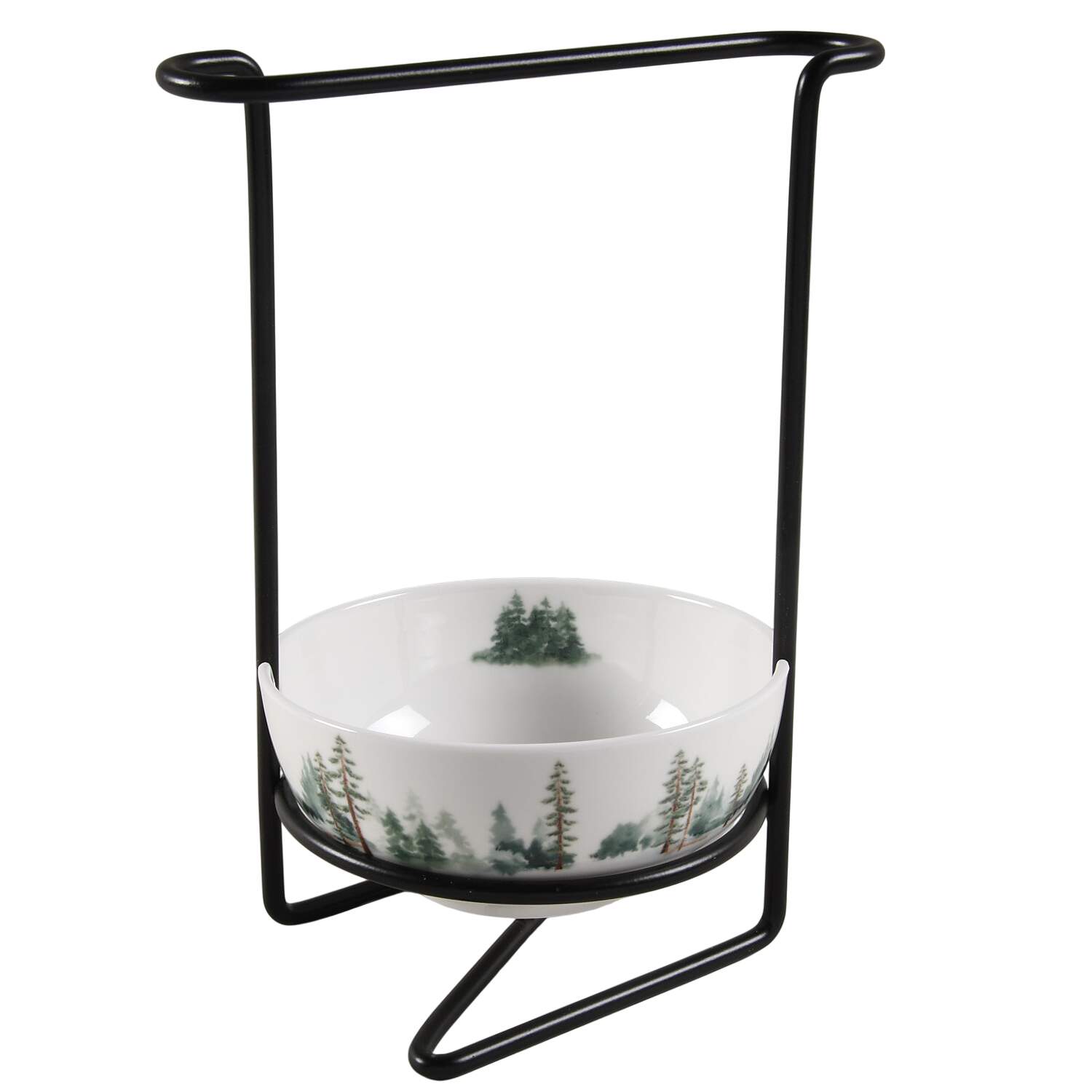 Watercolor Forest 8"-8 1/4" Salad Serving Set/Utensil Holder  HC by Mikasa-1