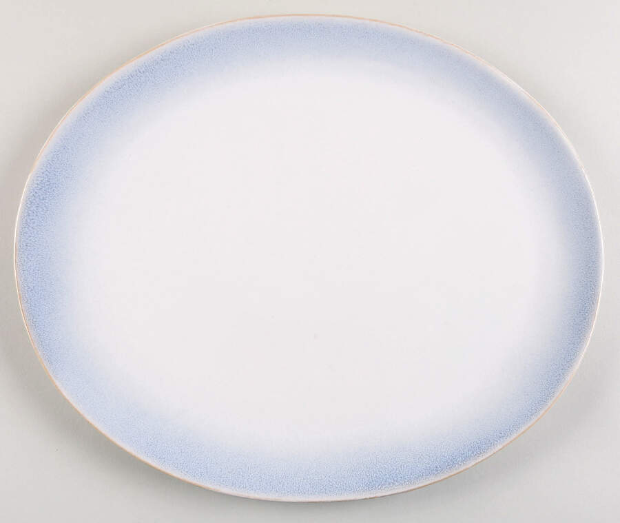 Perry Street Blue 13" Oval Serving Platter by Martha Stewart-1