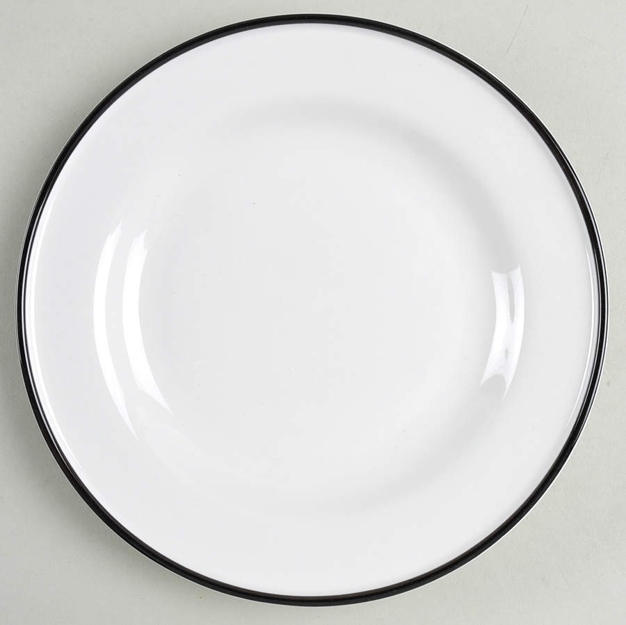 Cliffield Black Salad/Dessert Plate by Martha Stewart-1