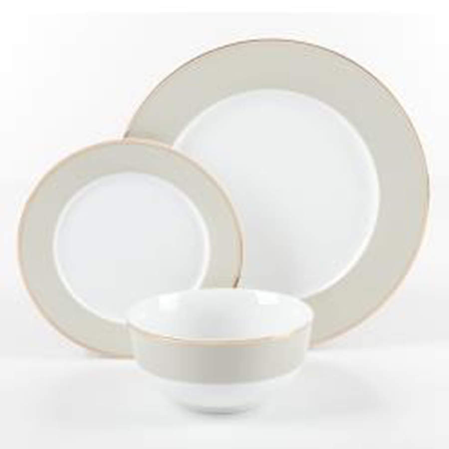 Gracie Lane Grey Dinner Plate by Martha Stewart-1