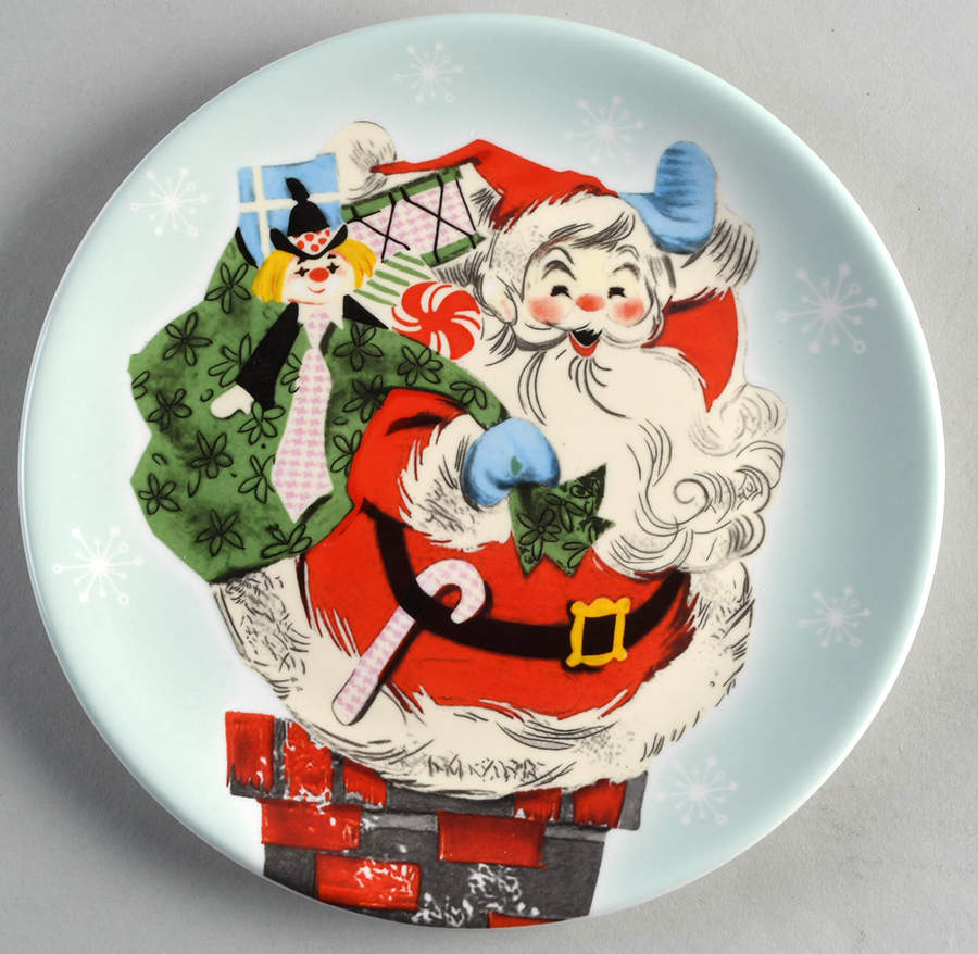Classic Christmas Salad/Dessert Plate by Mr Christmas-1