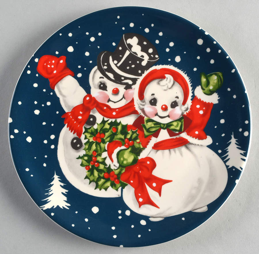 Classic Christmas Salad/Dessert Plate by Mr Christmas-1