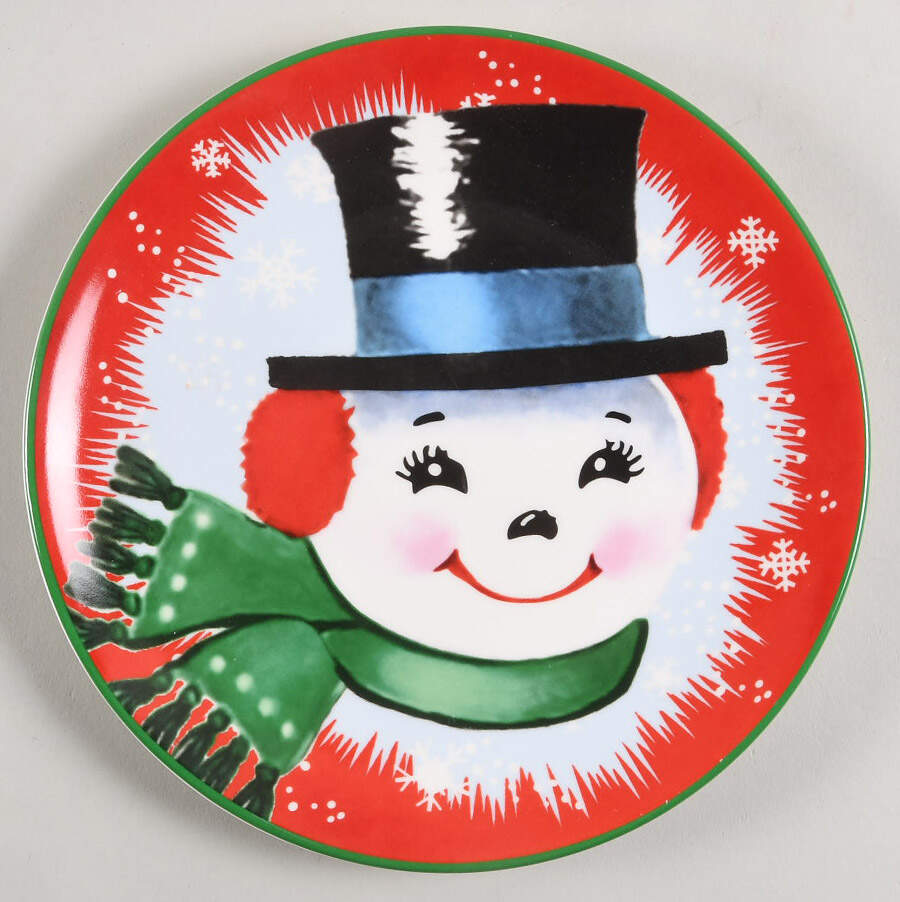 Classic Christmas Salad/Dessert Plate by Mr Christmas-1