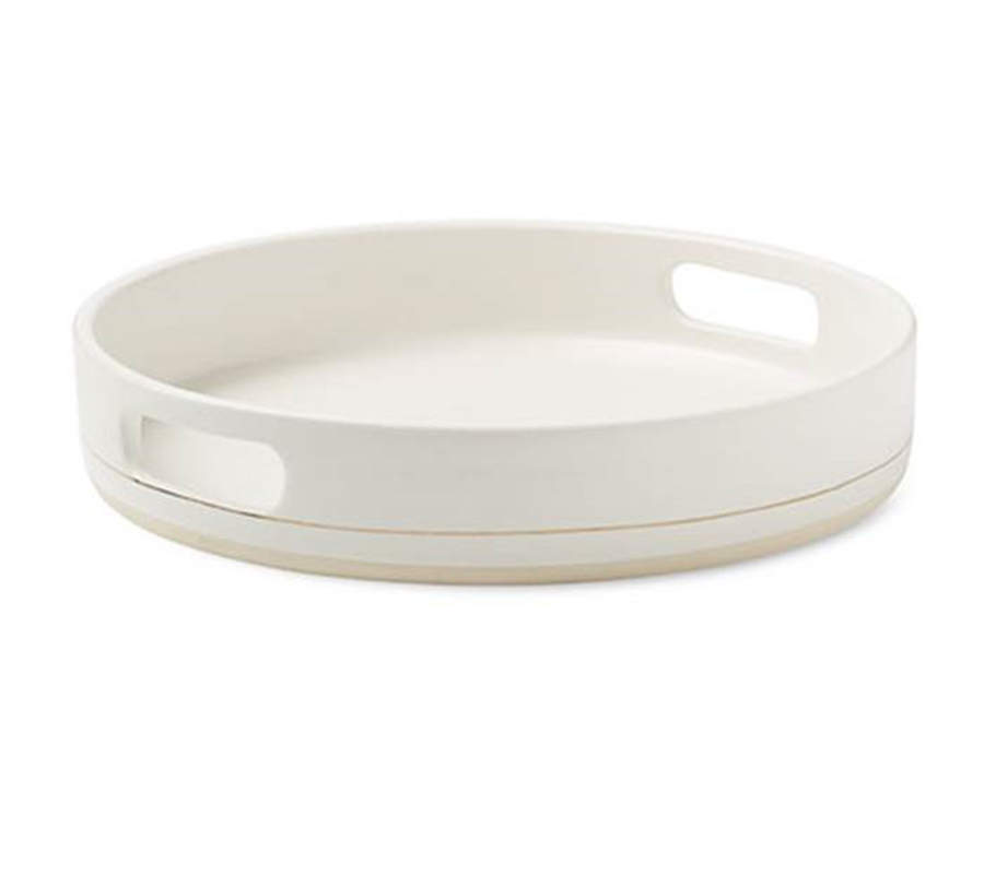 Palm Desert White 12' Round Tray by Magenta-1