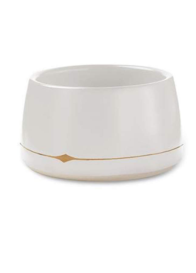 Palm Desert White Open Sugar Bowl by Magenta-1