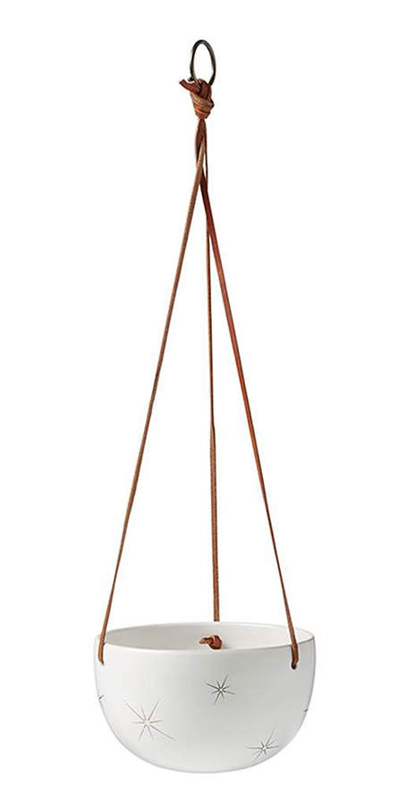 Palm Desert White Hanging Planter by Magenta-1