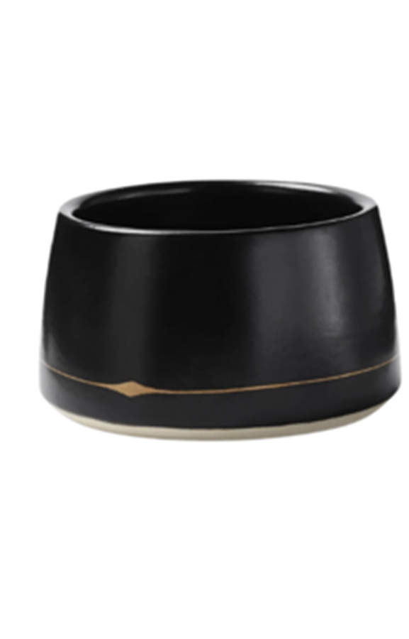 Palm Desert Black Open Sugar Bowl by Magenta-1